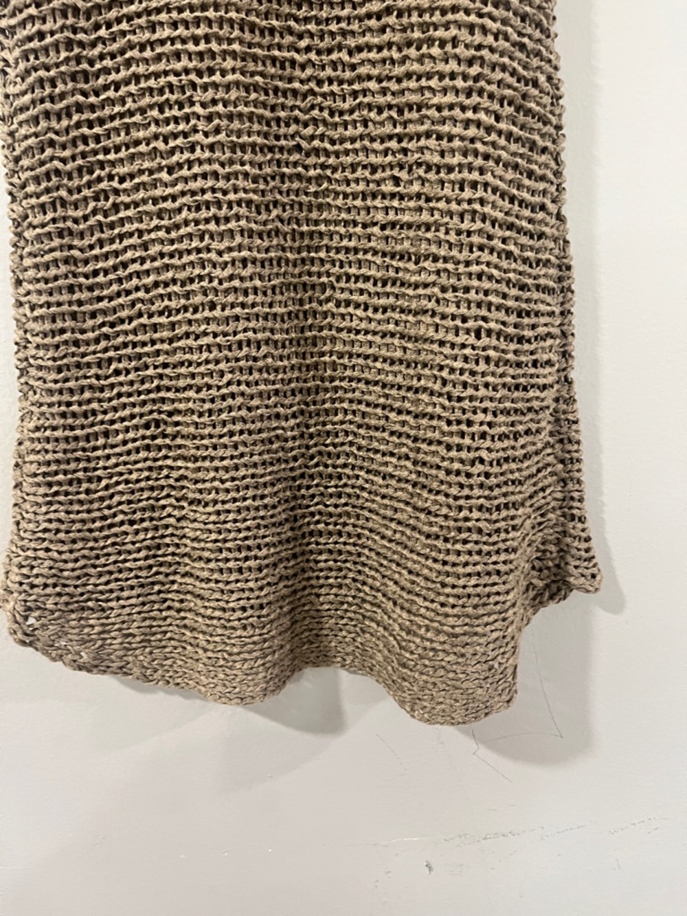Vince Open-Weave Sleeveless Top in Taupe - Picture 7 of 8